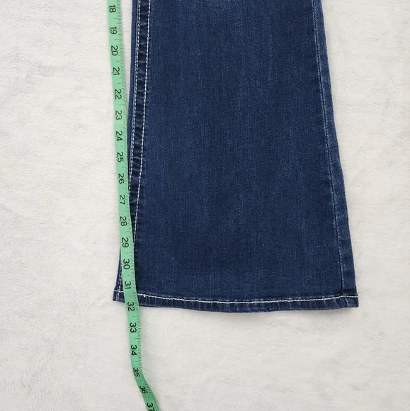 WESTFIELD EAGLE Womens Mid Rise Boot Cut Jeans Western Embroidered Rhinestone 13 - Picture 14 of 14
